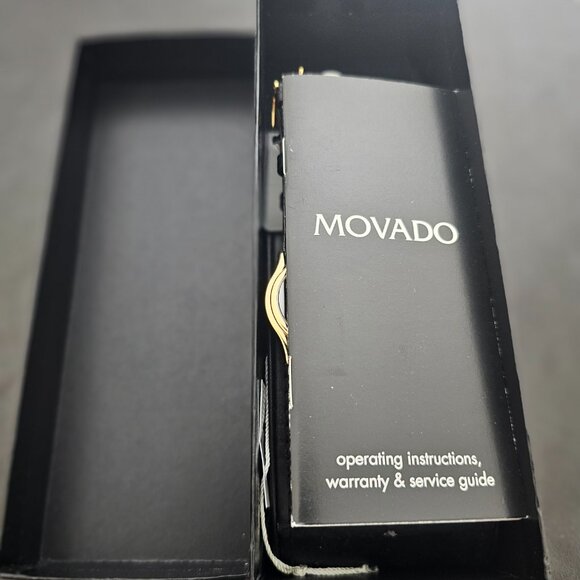 Women Movado Museum Watch 18K Gold Plated Stainless Back Leather Wristband main image 8
